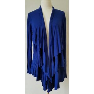 Monterey Bay Waterfall Cardigan Sweater Blue L